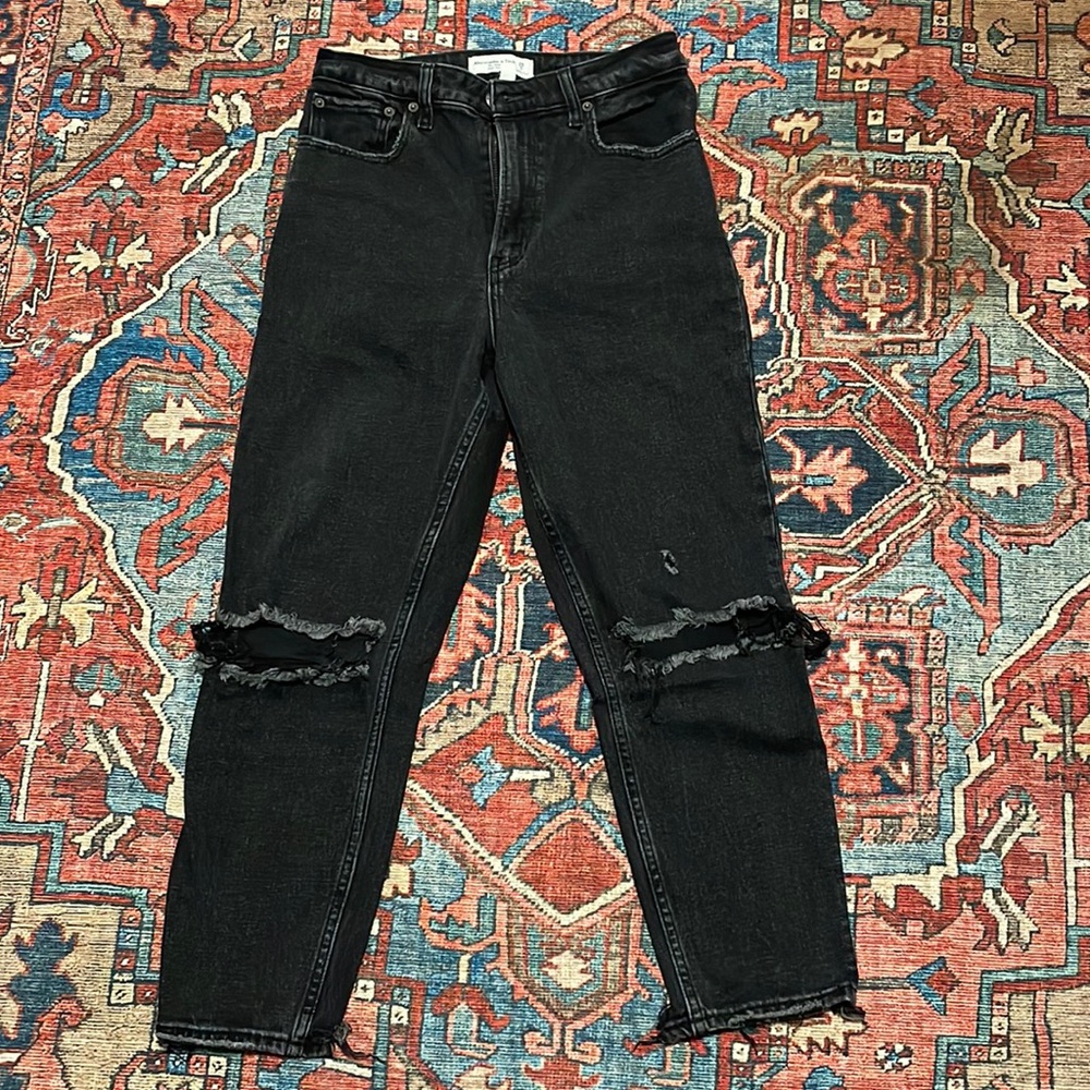 Abercrombie Curve Love High Rise Mom Jeans